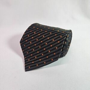 Antonio Ricci 100% Silk Made in Italy Tie Geometric Black Gray 4" x‎ 61"